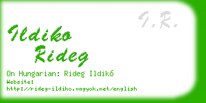 ildiko rideg business card