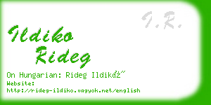 ildiko rideg business card